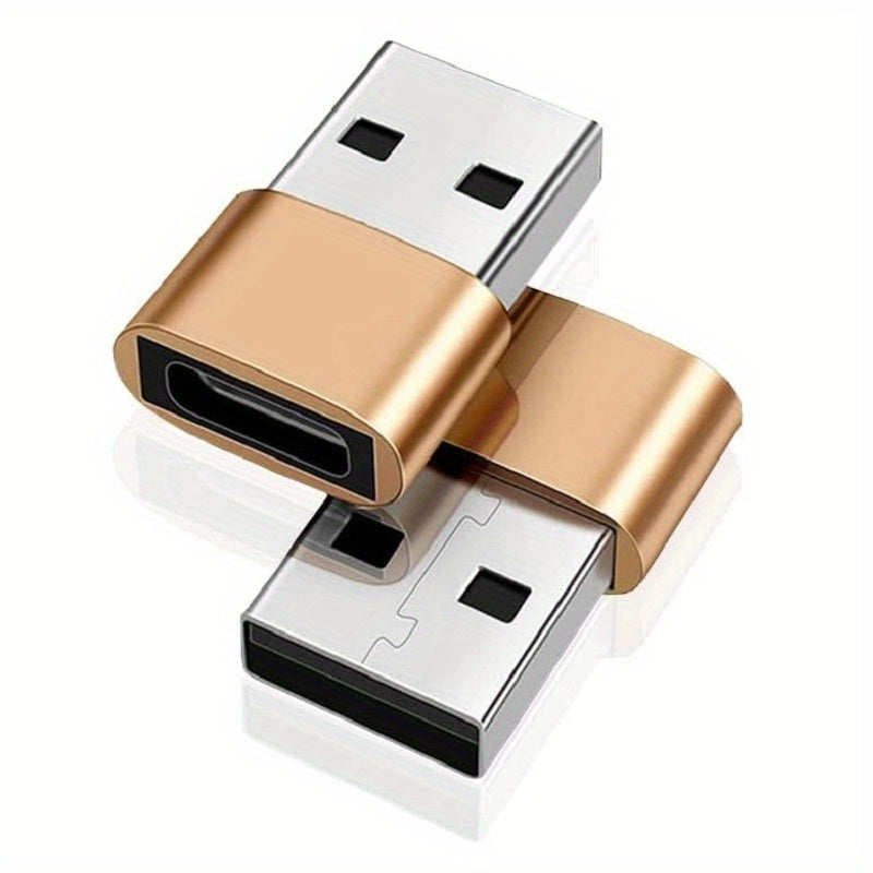 Adaptor USB la USB-C Golden Color