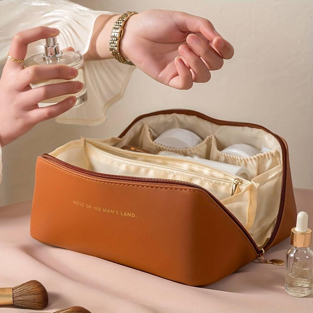 Geantă de cosmetice spațioasă și organizată