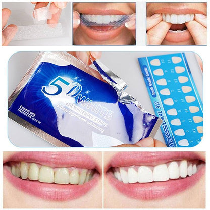 Benzi de albire dentară, benzi pentru denti fără sensibilitate, ajută la înlăturarea petelor de la fumat, cafea, suc și vin