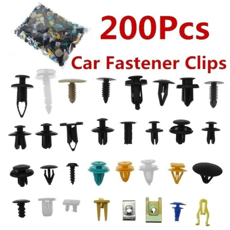 Set 50/100/200 buc clame universale de plastic pentru bara, ușa, panoul de fixare al mașinii 200Pcs